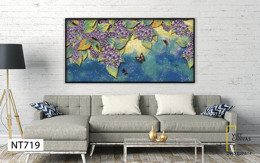 Tranh Bông Hoa Xinh Màu Tím - NT719
