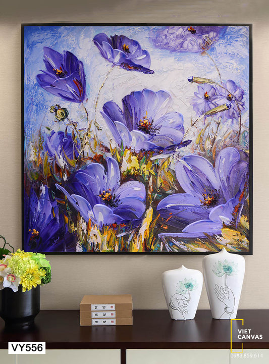 Tranh Bông Hoa Tím Mộng Mơ - VY556