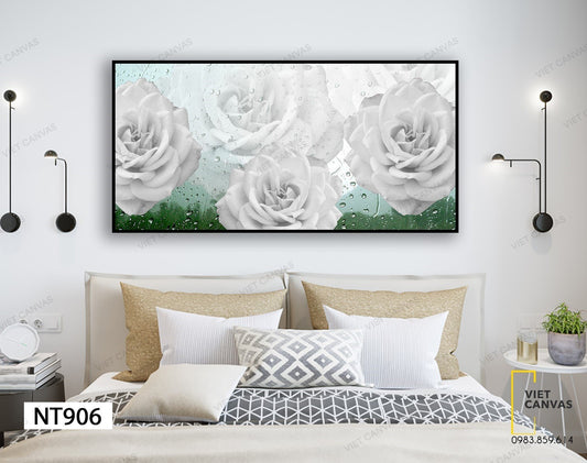 Tranh Bông Hồng Trắng Qúy Phái - NT906