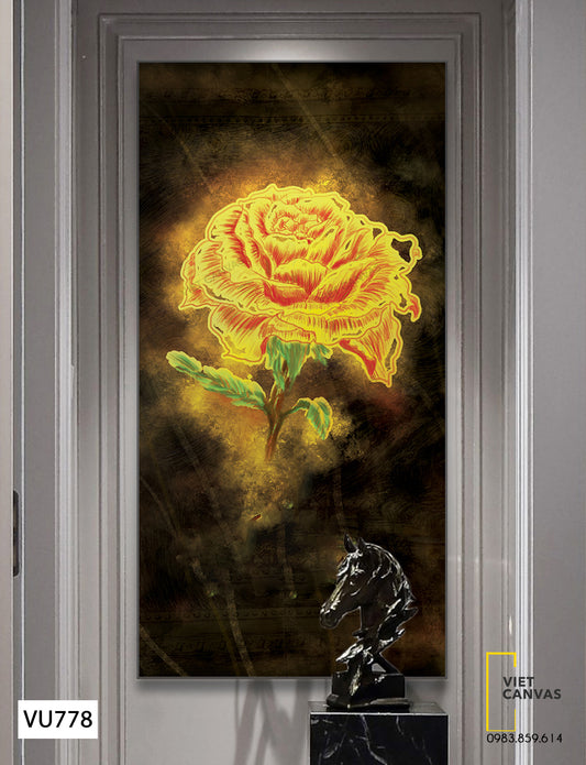 Tranh Hoa Hồng Vàng - VU778