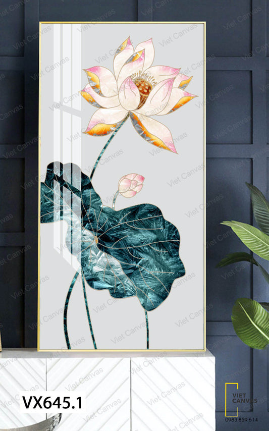 Tranh Bông Sen Khoe Sắc - VX645.1