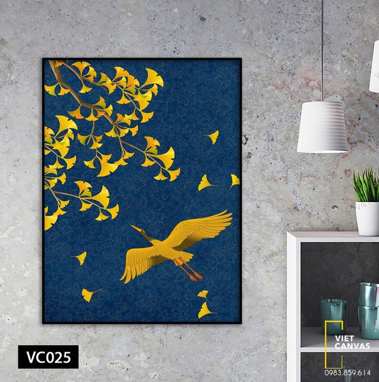 Tranh Cánh Cò Lả Trong Chiều Chuyển Thu - VC025