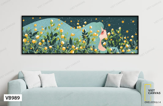 Tranh Cô Gái Tóc Mây Trong Vườn Cam - VB989