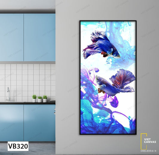 Tranh Cặp Đôi Cá Tung Tăng - VB320
