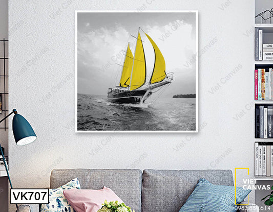 Tranh Cánh Buồm Vàng Trở Về Hùng Vĩ - VK707