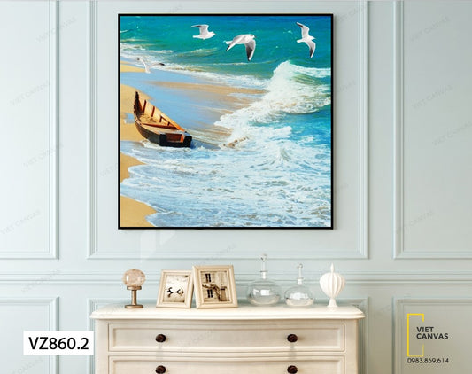 Tranh Cánh Chim Trên Bờ Biển - VZ860.2