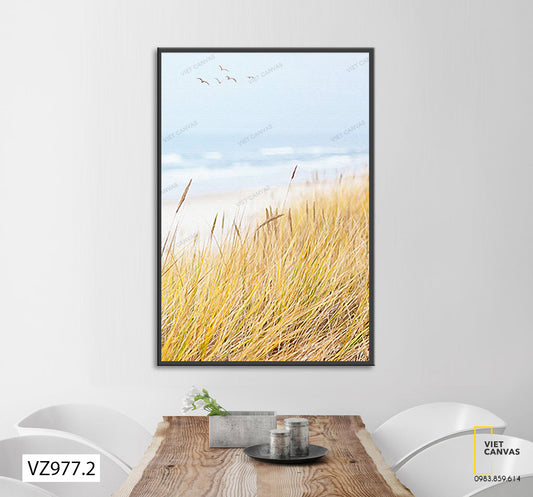 Tranh Cánh Chim Trên Đồng Cỏ Lau - VZ977.2
