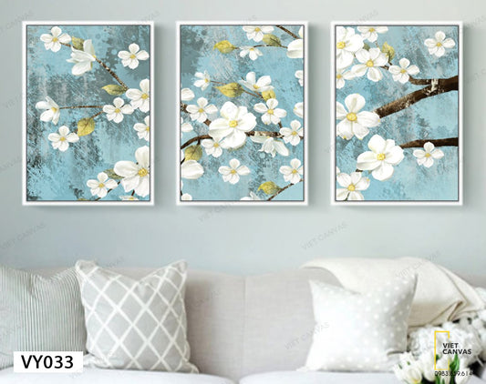 Bộ 3 Tranh Cành Hoa Nở Rộ - VY033