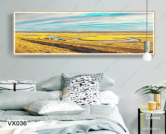 Tranh Cánh Đồng Quê Hương - VX036
