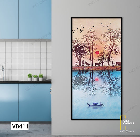 Tranh Cảnh Ngày Gặt Lúa - VB411