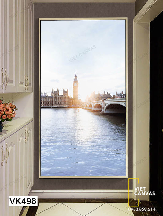 Tranh Thành Phố Bên Con Sông - VK498