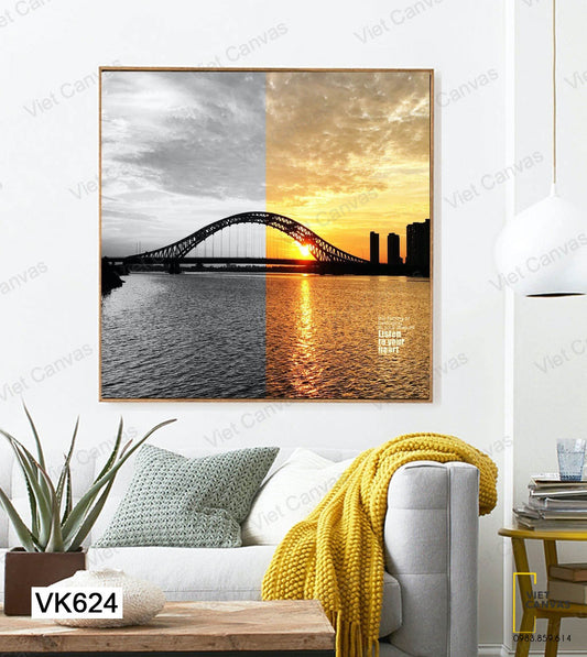 Tranh Cây Cầu Bắc Ngang Sông - VK624