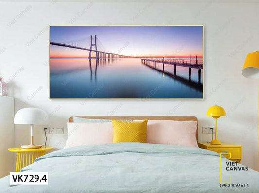 Tranh Cây Cầu Trong Chiều Thơ Mộng - VK729.4
