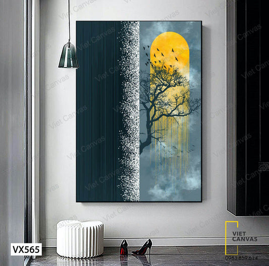 Tranh Cây Cổ Thụ Dưới Ánh Trăng - VX565
