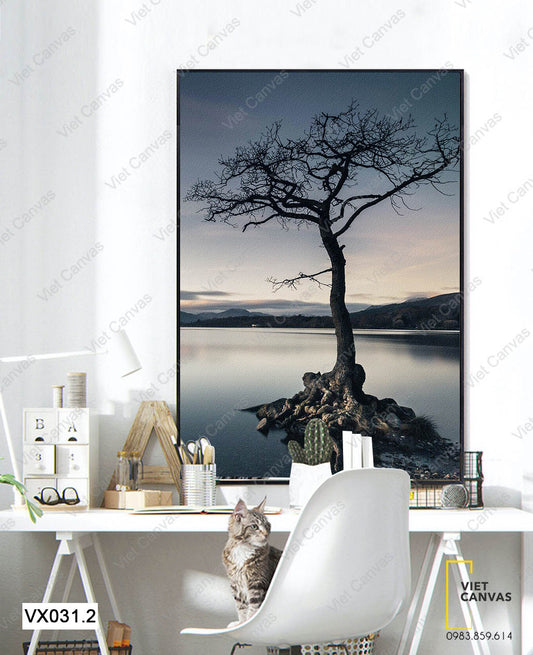 Tranh Cây Cổ Thụ Ven Sông - VX031.2