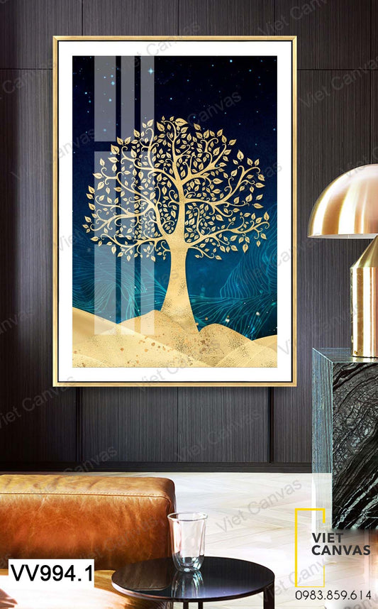 Tranh Cây Và Bầu Trời Đêm - VV994.1
