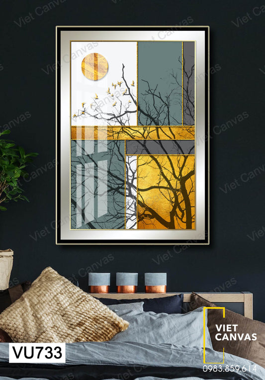 Tranh Cây Và Mặt Trời - VU733
