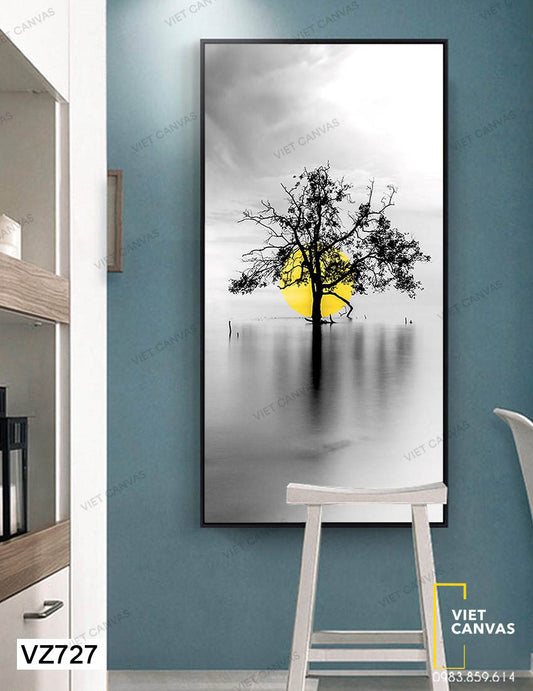 Tranh Cây Và Mặt Trời - VZ727