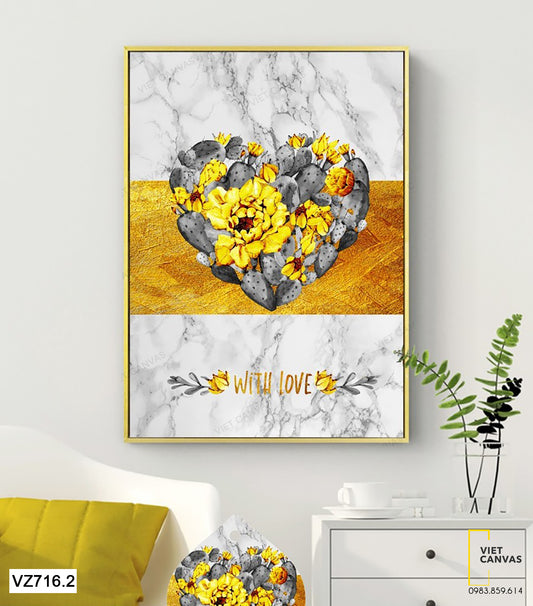 Tranh Cây Xương Rồng Và Hoa - VZ716.2