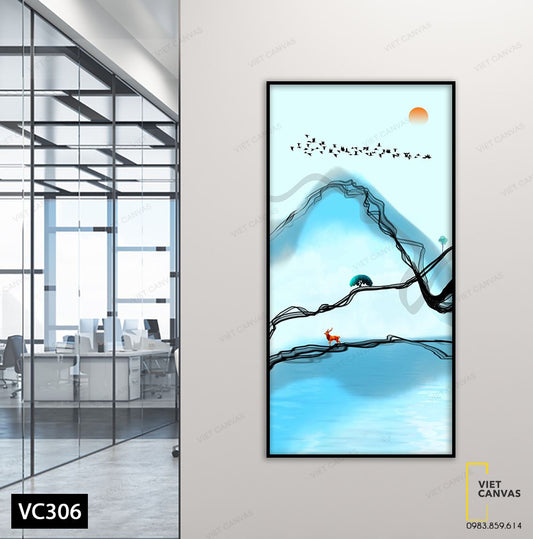 Tranh Chú Hươu Lên Núi - VC306
