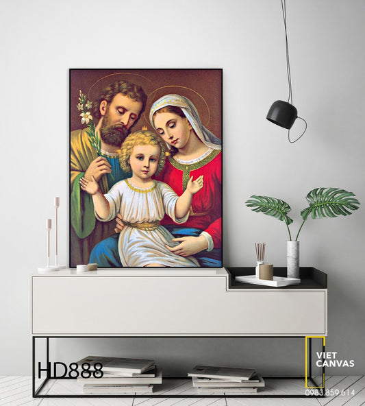 Tranh Chân Dung Gia Đình Thánh Giá - HD888