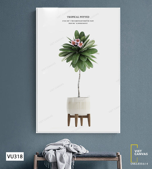 Tranh Chậu Cây Nhỏ Xinh - VU318