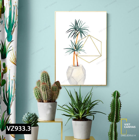 Tranh Chậu Xanh Đơn Giản - VZ933.3