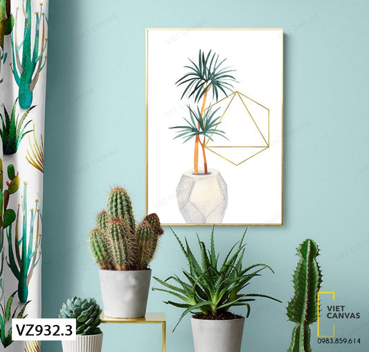 Tranh Cây Lá Đơn Giản - VZ932.3