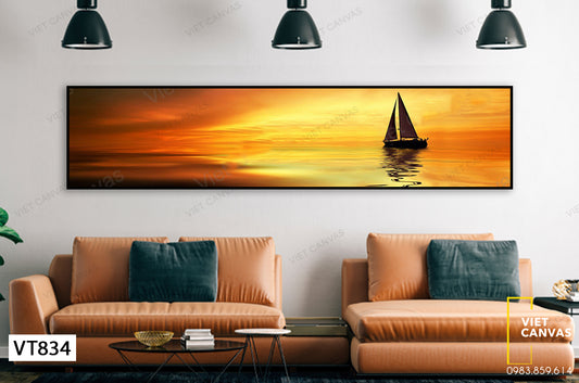 Tranh Chiếc Thuyền Giữa Biển - VT834