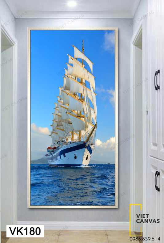 Tranh Chiếc Thuyền Hùng Vĩ Ra Khơi - VK180