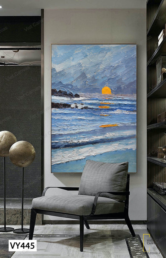 Tranh Chiều Tà Trên Biển - VY445
