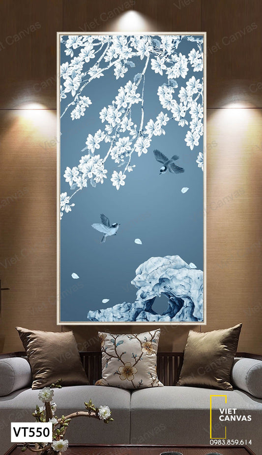 Tranh Cành Hoa Và Đôi Chim - VT550