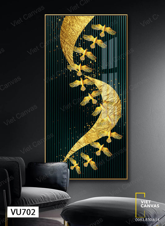 Tranh Đàn Chim Và Vệt Màu - VU702