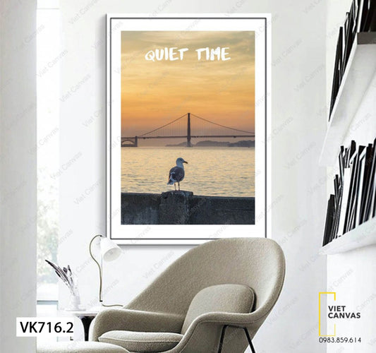 Tranh Chú Chim Bên Ánh Hoàng Hôn - VK716.2