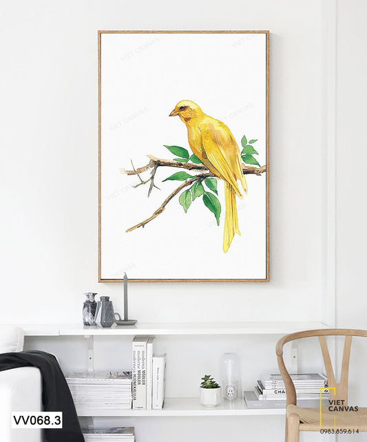 Tranh Chú Chim Trên Cành Cây - VV068.3