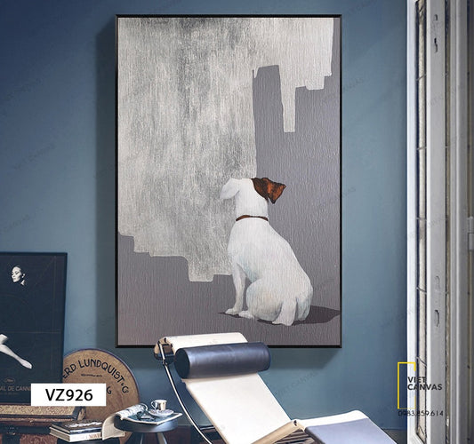 Tranh Chú Chó White - VZ926