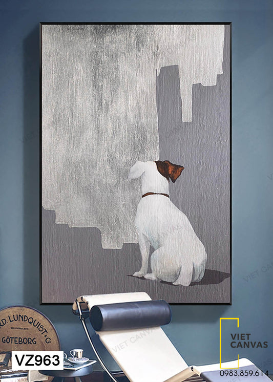 Tranh Chú Chó Trắng - VZ963