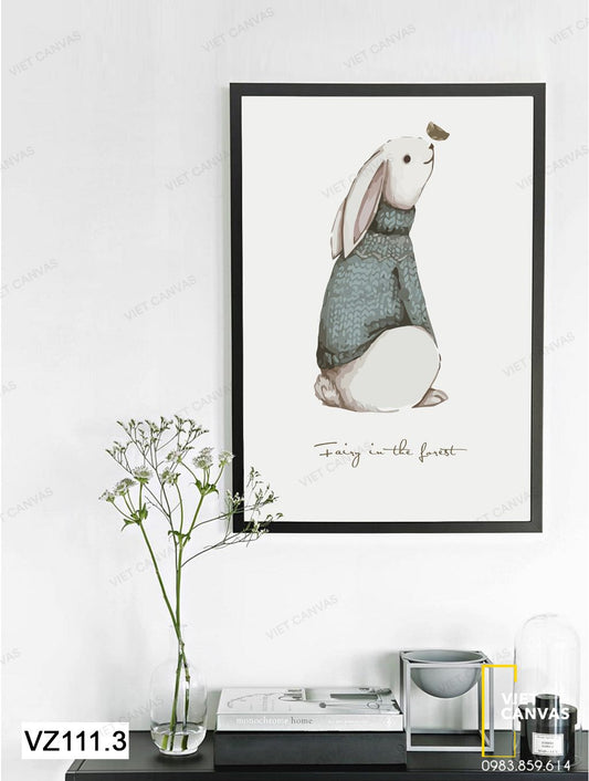 Tranh Chú Thỏ Dễ Thương - VZ111.3