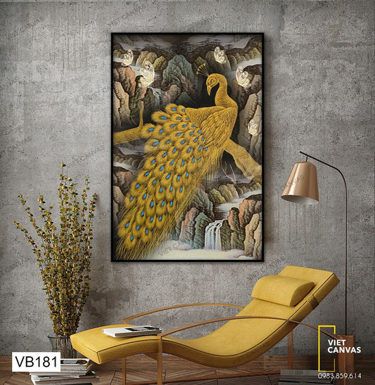 Tranh Chú Công Vàng Thần Bí - VB181