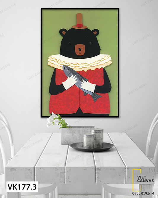 Tranh Chú Gấu Đen - VK177.3