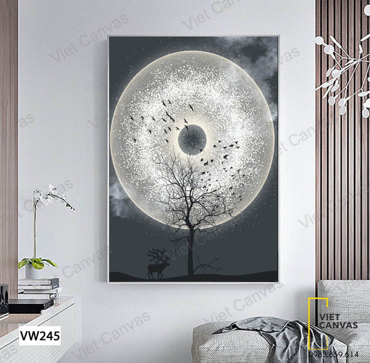 Tranh Chú Hươu Dưới Ánh Trăng - VW245