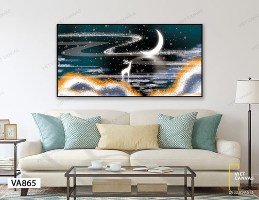 Tranh Chú Hươu Giữa Không Gian - VA865