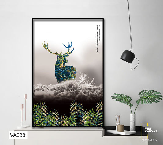 Tranh Chú Hươu Hoang Dã - VA038