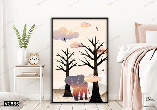 Tranh Chú Voi Cô Đơn - VC885