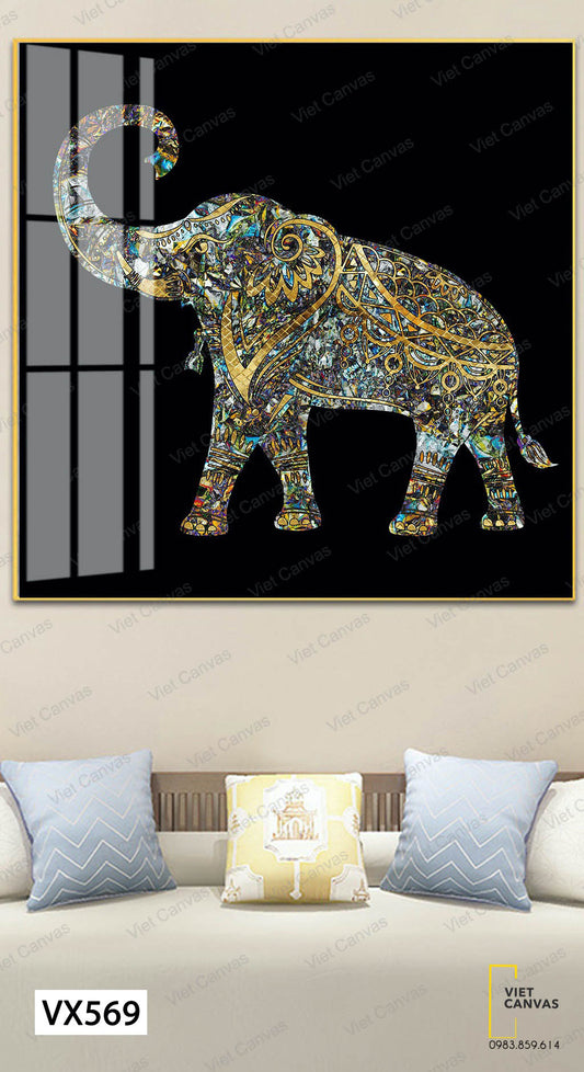 Tranh Chú Voi Sặc Sỡ - VX569