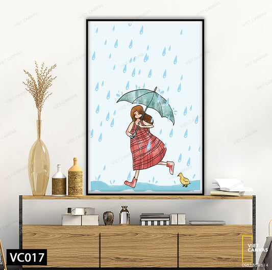 Tranh Câu Chuyện Dưới Mưa - VC017