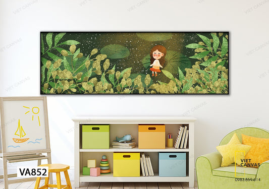 Tranh Cô Bé Nhỏ Ngủ Trong Rừng - VA852