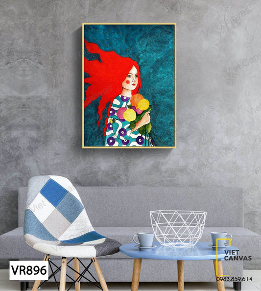 Tranh Cô Bé Tóc Đỏ - VR896
