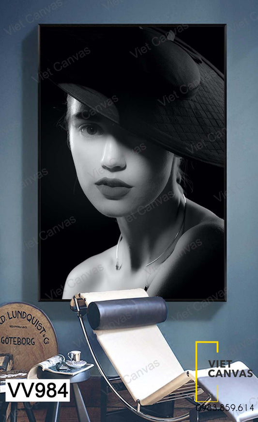 Tranh Gương Mặt Cô Gái - VV984