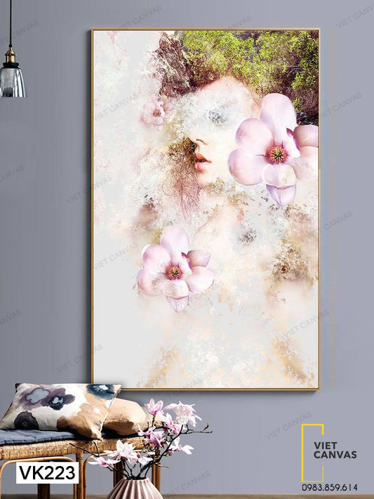 Tranh Cô Gái Dịu Dàng Cùng Thiên Nhiên - VK223